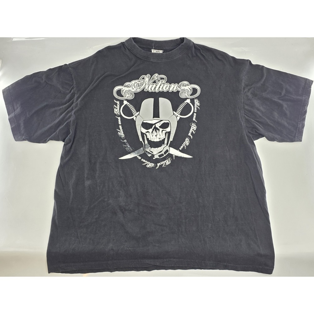 Y2K‎ Raiders Nation Black Men's 4XL CRUX  Heavy T Shirt